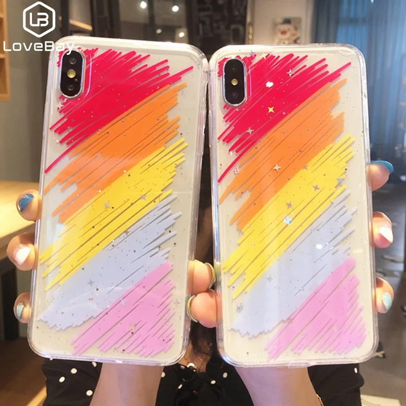 Lovebay чехол модные эпоксидный для iphone 11 11Pro XS Max XR X класса люкс с изображением