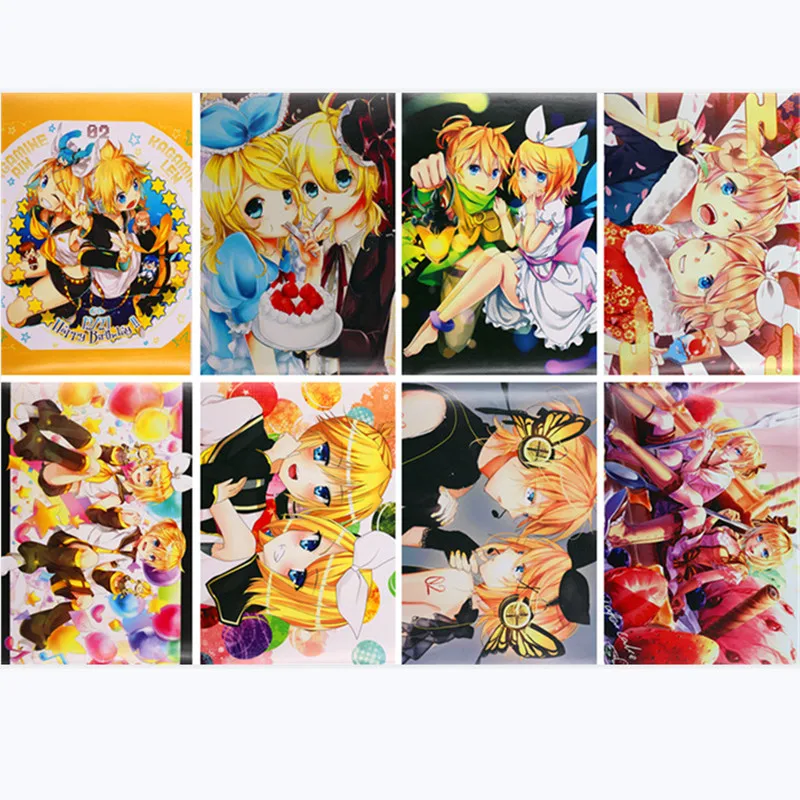 8 шт./лот аниме кагамин Рин рельефные постеры игрушка Лен постер и лен стикер для