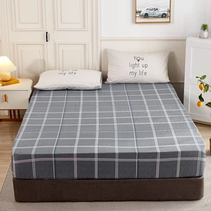 Double Four Corners With Elastic Band Adult Kids Bed Linen (No Pillowcase) 1pcs 100% Cotton Printed Fitted Sheet Mattress Cover