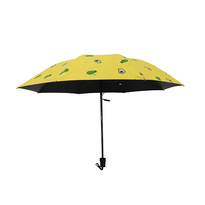 Ручной Зонт авокадо Зеленый зонт от солнца виниловый зонтик китайский с защитой