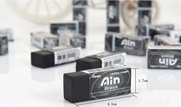 8 Pieces Pentel ZEAH06 Black Eraser Graphic Design Professional Ain Series | Канцтовары для офиса и дома