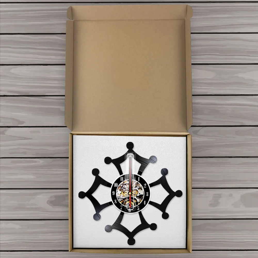 Настенные часы Occitania с символом Occitane Винтажные Украшения на стену виниловой