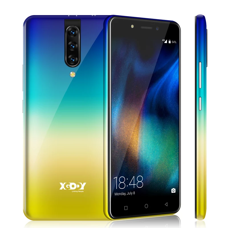 Blue Gradient Gold XGODY 4G Dual Sim смартфон Android 9,0 5," 18:9 HD полный экран 2 Гб 16 Гб MTK6737 четырехъядерный 5 Мп камера 2800 мАч мобильный телефон K20 - Цвет: Blue Gradient Gold