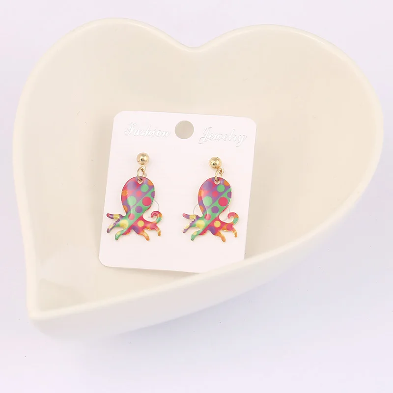 Новые модные креативные тропические серьги рыбки Мультяшные эмалевые