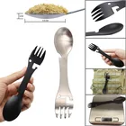 Многофункциональный инструмент, ложка для бутылок, вилка из нержавеющей стали, вилка для пикника, кемпинга, столовые приборы для улицы, посуда, консервный нож, Портативные Инструменты