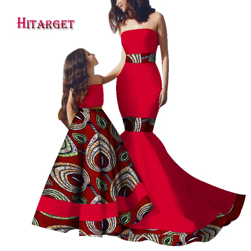 2 Dashiki/семейная одежда; Детские африканские платья для женщин и дочек; Детские африканские платья с принтом; WYQ197 - Цвет: 2