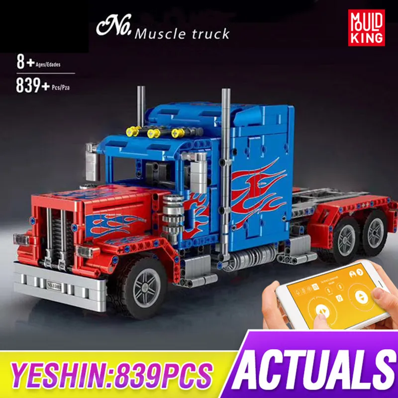 

MOULD KING 15001 The Peterbilt 389 Heavy Container Remote control Truck Assembly Kits Building Blocks Kids Toys Birthday Gifts