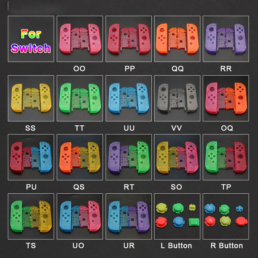 Чехол для Nintendo Switch Joy Con чехол накладка контроллера NS NX JoyCons прозрачный зеленый