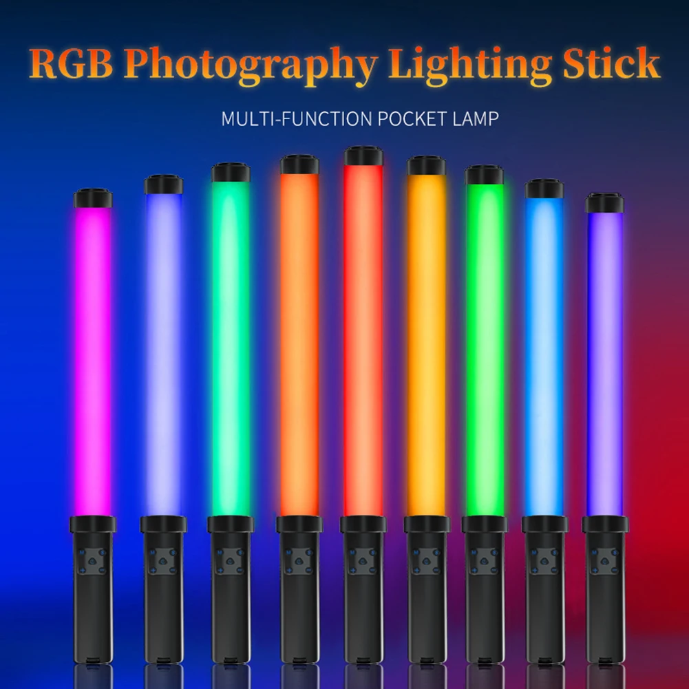 

Portable Flash Fill Lamp Video Lighting Tube RGB Handheld LED Photography Light Stick with USB Rechargeable Ambient Light Hot
