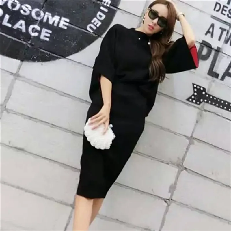 Женский трикотажный комплект из двух предметов предметов: топ и юбка облегающая