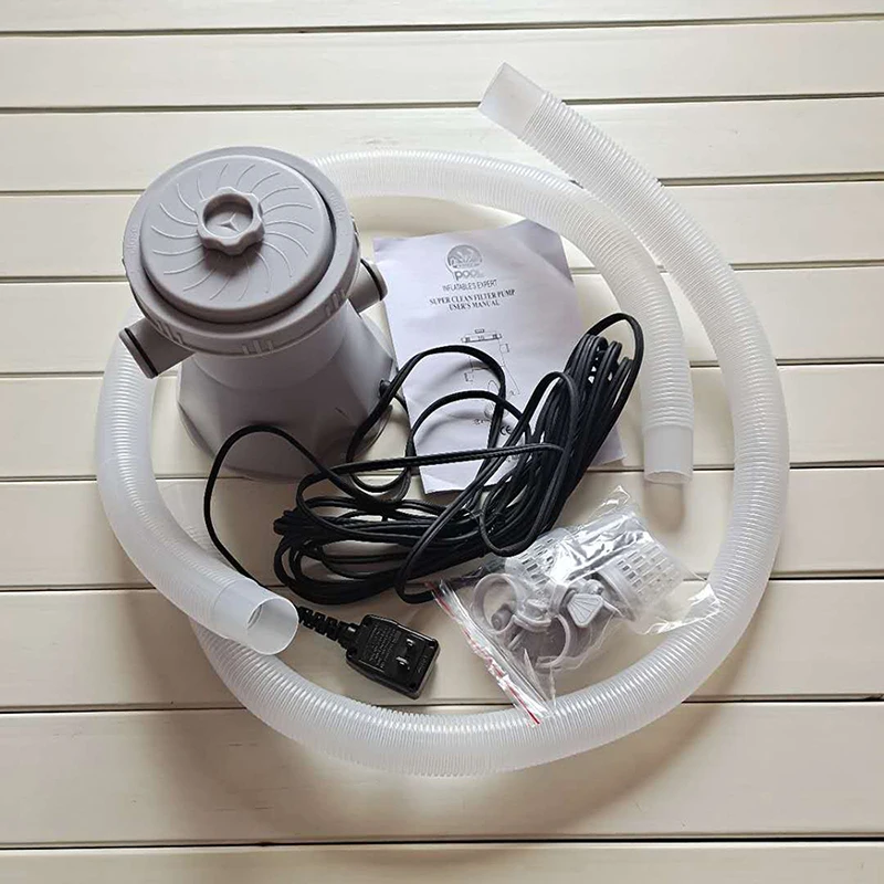 

US Plug Swimming Pool Filtering Pump 300 Gallons Per Hour Cartridge Pump For Pools Sand Cleaning Tool Swimming Pool Accessories