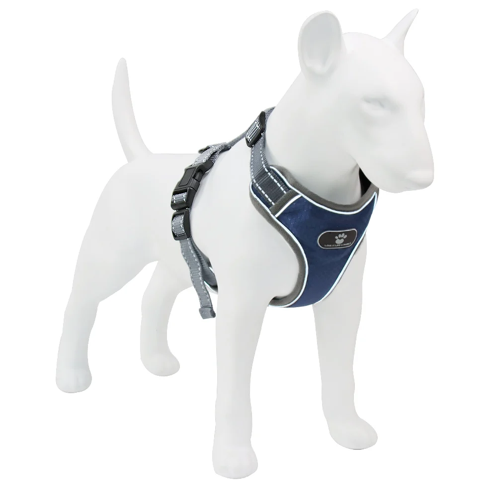 

Pet Dog Vest Harness Leash Adjustable Reflective Mesh Vest Dog Harness Collar Chest Strap Leash Harnesses With Traction Rope
