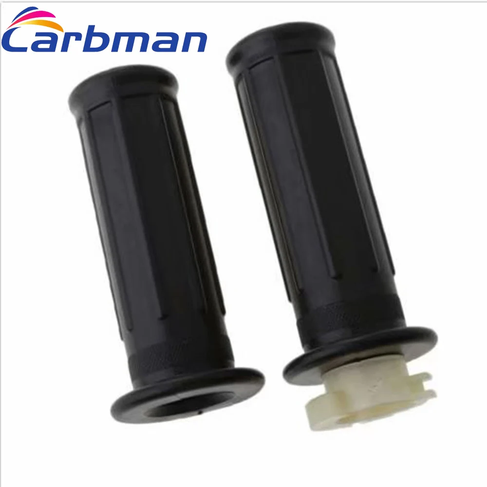 

Carbman Black Hand Grip Set Left Right Pair Handlebar Grips For Yamaha PW50 Peewee 81-14 New Small Parts