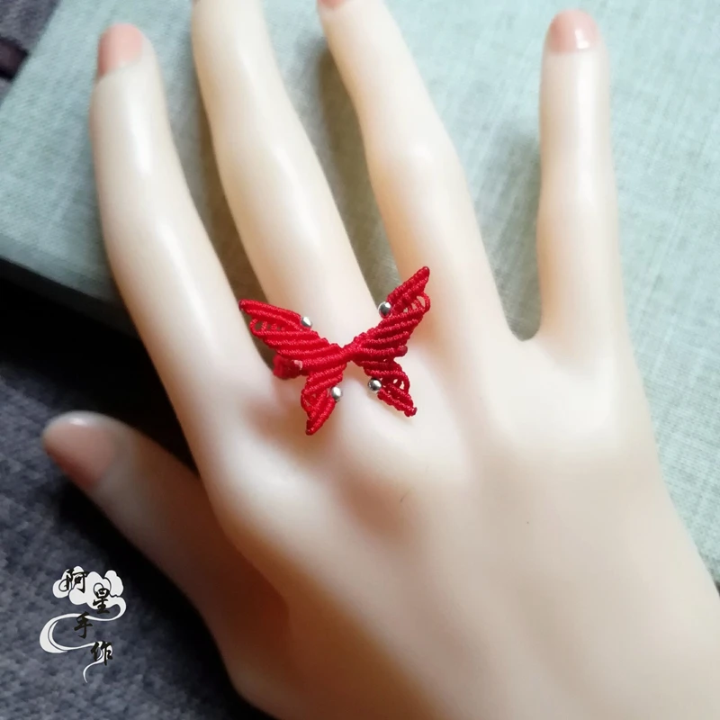

Аниме Тянь Гуань Ci Fu Hua Cheng кольцо на палец с бабочкой древних Стиль косплей костюм аксессуары реквизит декора подарки на Рождество