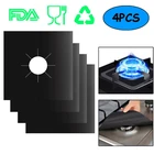 4 шт.набор кухонная газовая плита анти-окрашивание коврик многоразовая плита защита коврик маслостойкий высокотемпературный чистящий инструмент