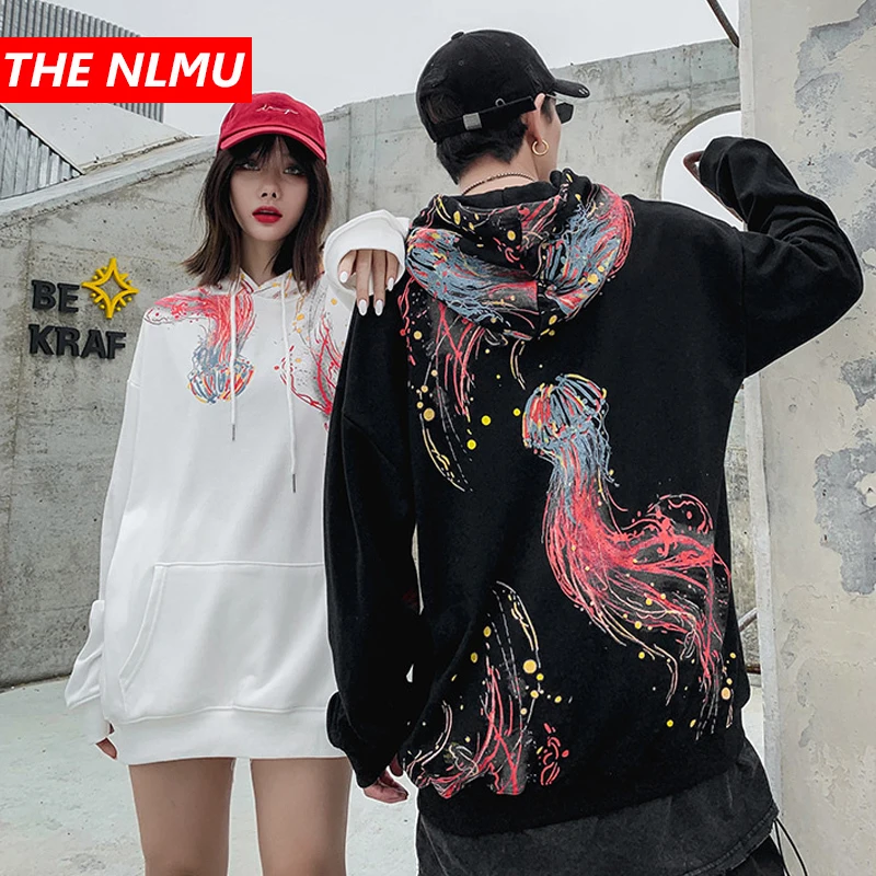 Толстовка с капюшоном в стиле Харадзюку для мужчин и женщин худи японском