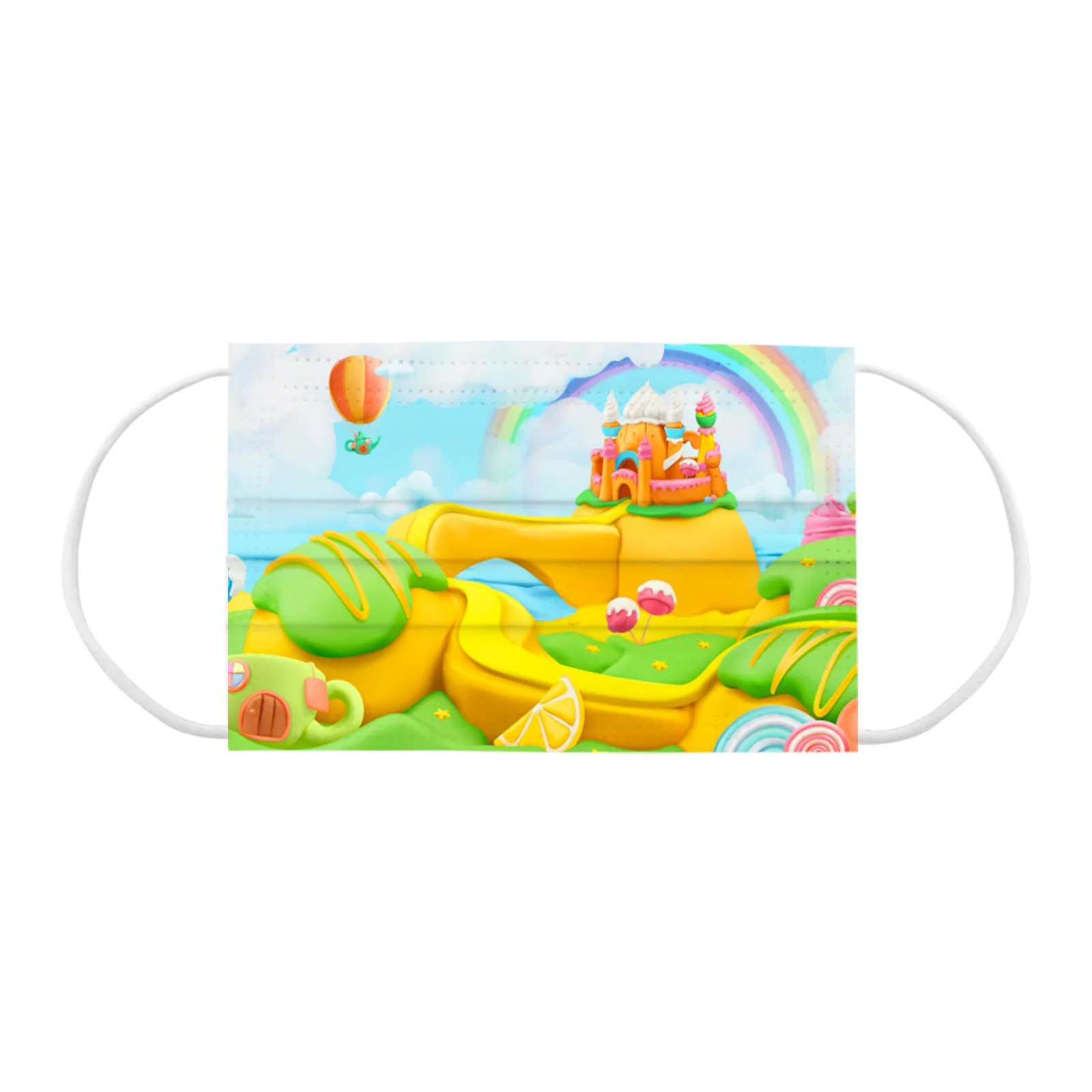 

Mixed Kid Disposable Print Masque Enfant Lavable Chirld Spunlace Cloth Breathing Dustproof Embossed mondkapjes