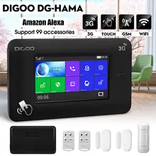 DG-HAMA домашняя система охранной сигнализации 3g версия сенсорный экран умная система охранной сигнализации комплекты GSM wifi подключение EU/UK/US штекер
