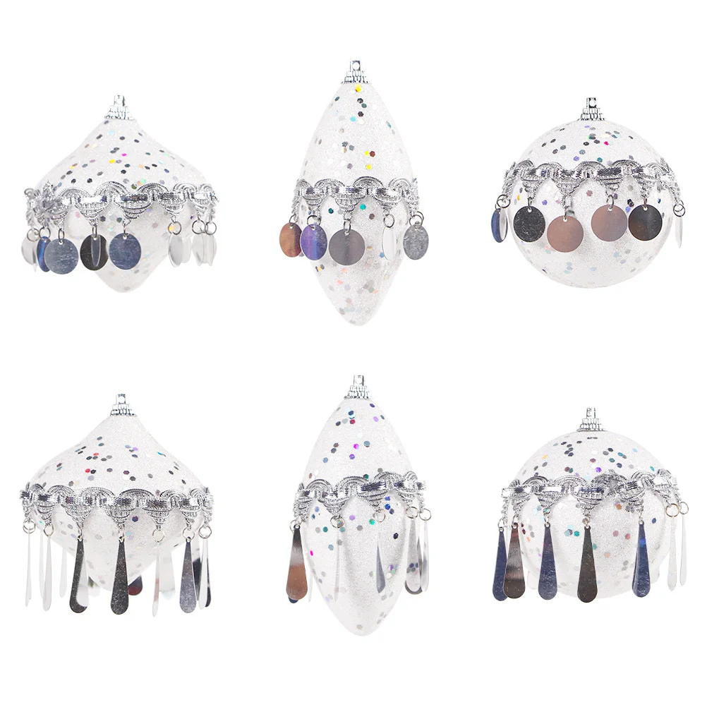 

6pcs Christmas Tree Hanging Balls Xmas Tree Pendant Xmas Ornament Supply