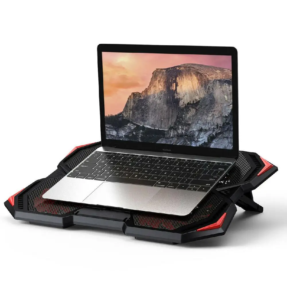 Вентилятор Охлаждающий бесшумный для ноутбуков 10-17 дюймов 2 USB-порта | Компьютеры