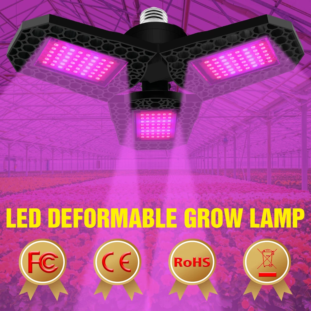 

E27 LED Grow Light LED Lamp Phytolamp For Plants 220V Full Spectrum Fitolamp LED Plant Seeds E26 Growth Tent 100W 200W 300W Bulb