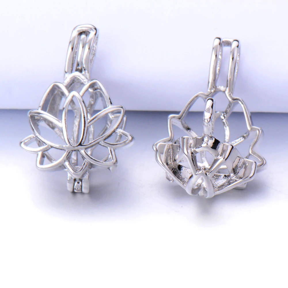 

Медальон с жемчужной клеткой, подвески для ароматерапии, лотоса, мини-клетка, духи, эфирное масло, диффузор, ожерелье, медальон для самодельн...