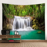 waterfall scenery tapestry creek scenery hanging cloth wall decoration cloth curtain decoration hanging cloth