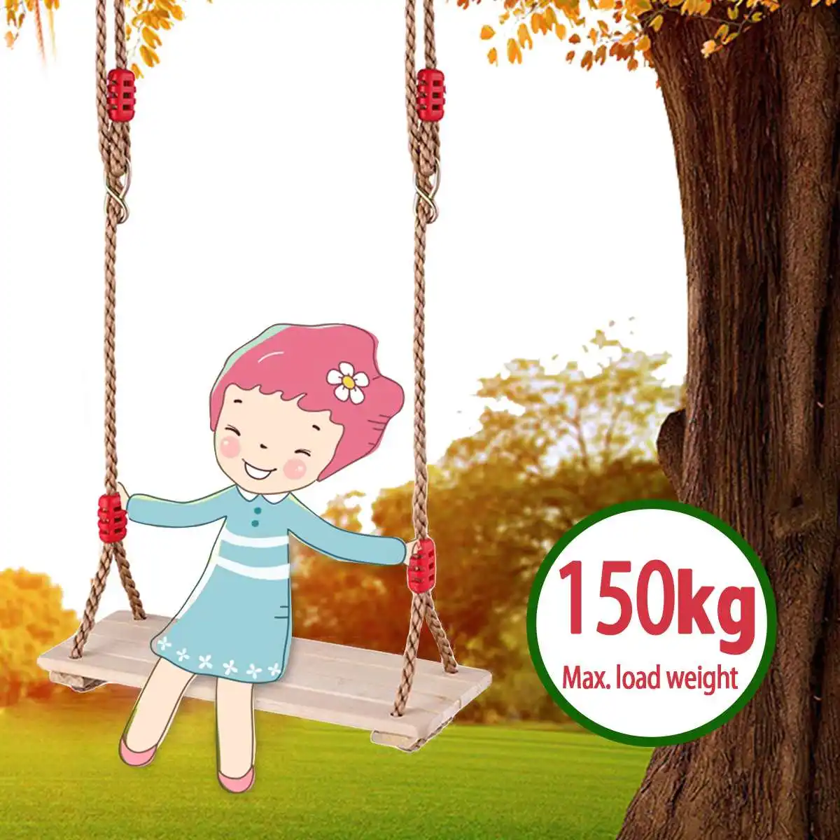 

150KG Swing For Adults children Swing Wooden Toy Indoor Outdoor Toy Swings Kids Fun & Sports Christmas Gift