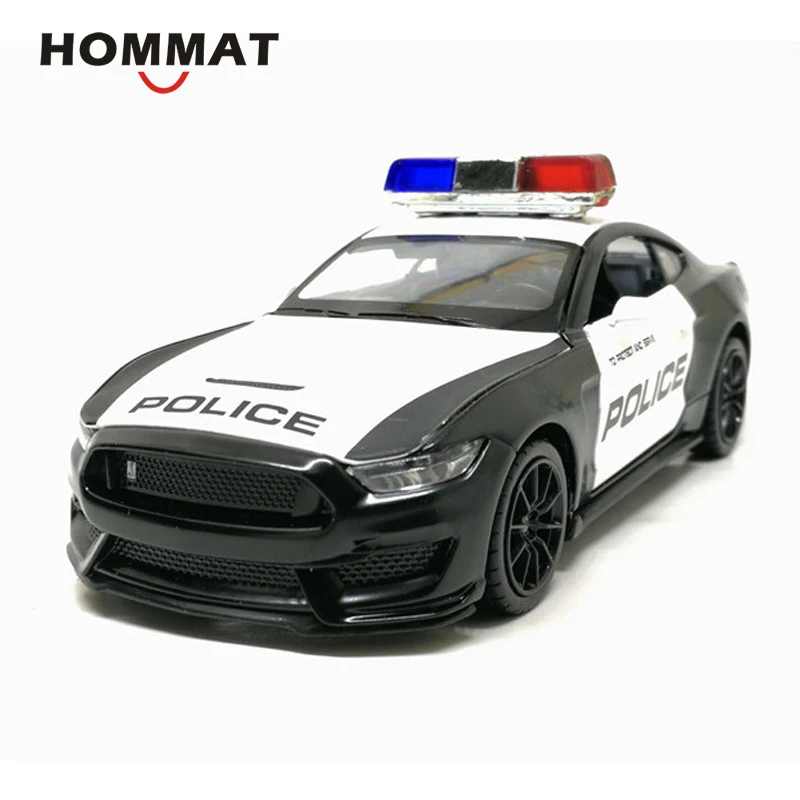 HOMMAT масштаб 1:32 Ford Shelby Mustang GT350 полиция 911 модели игрушечных автомобилей из сплава