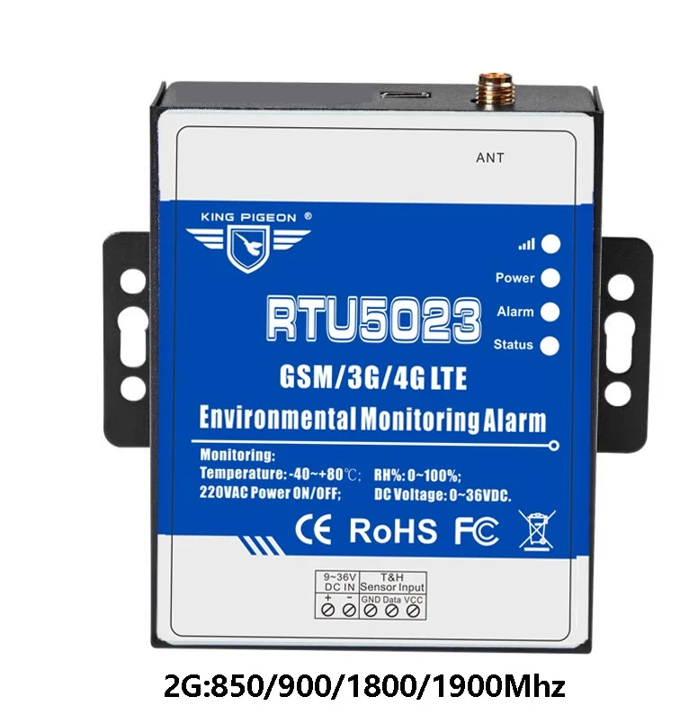 2G King pigeon RTU5023 GSM 3g 4G RTU температура сигнализация влажности AC/DC мощность потеря оповещения удаленный монитор Поддержка Таймер отчет приложение - Цвет: 2G