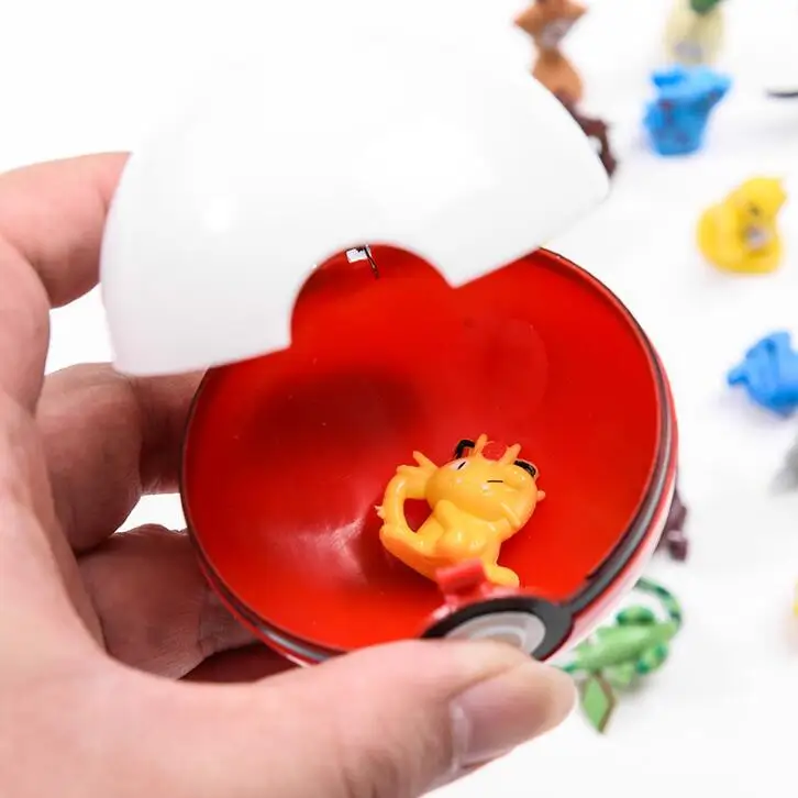 Популярный покебол + 1 шт. случайная фигурка внутри фигурки героев игрушки для