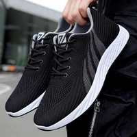 holfredterse shoes for men spring outdoor sneakers man casual walking mesh korean style shoes big plus size 39 46 greyred b601
