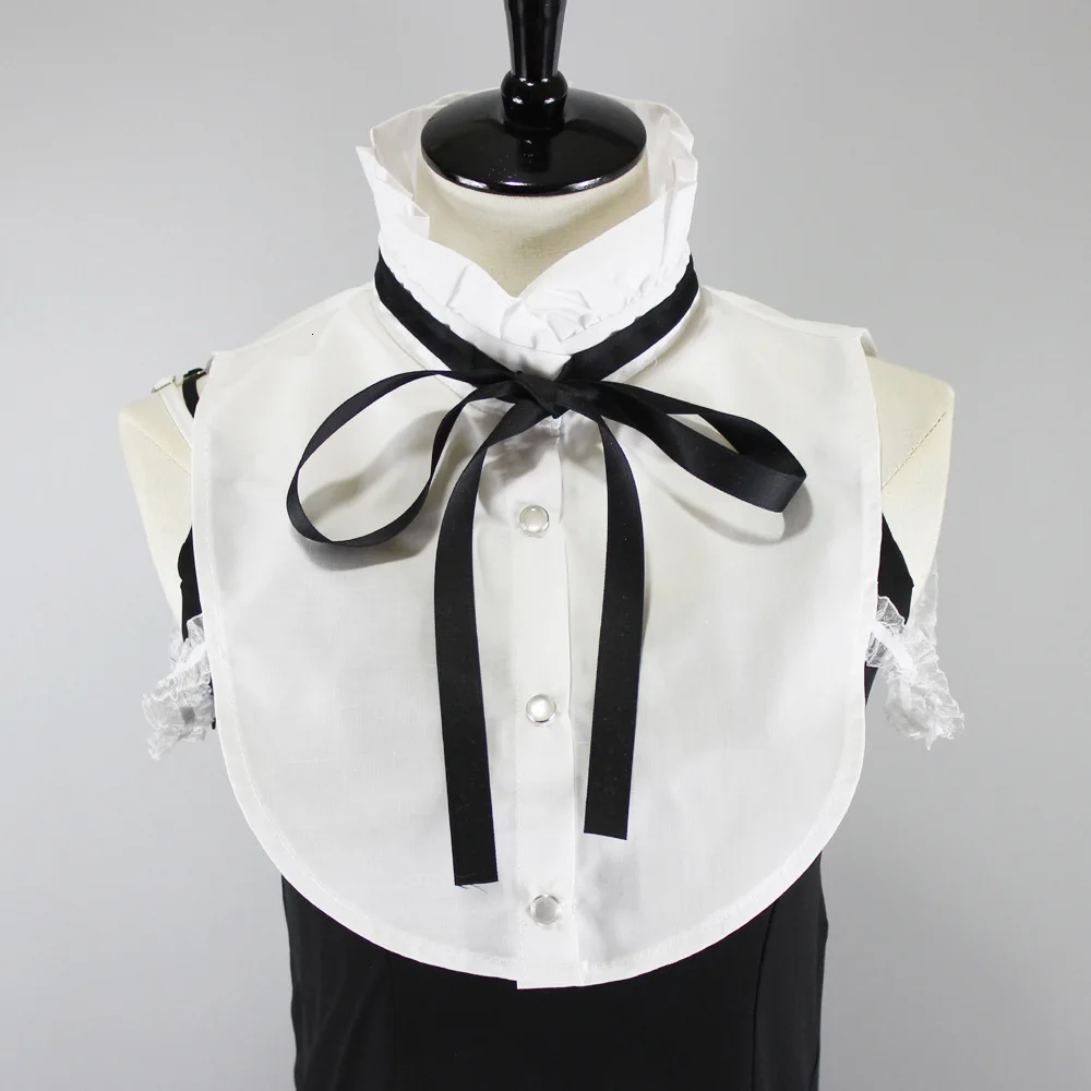 Женская эректная рубашка креп бандаж украшение для костюма Поддельный Воротник