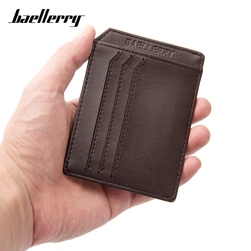 

Baellerry Men Ultrathin Bank Card Case Coin Purse Bag Holder Leather Wallet Driving Licence Credit Card Holder Cover Bag XB03