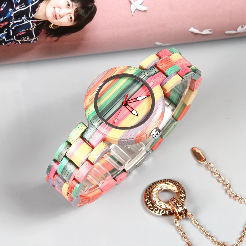 Модные часы с защитой окружающей среды природным экологическим газированным