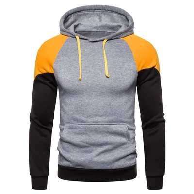 

2021 new spring and autumn fashion men's pullover sweatshirt patchwork casual cotton hoodie clothing