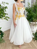 arabic ankle length evening dresses dubai women wedding party gowns elegant plus size lace appliques prom dress 2021 custom made