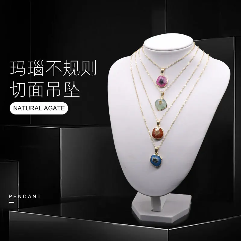 

1 шт. Необычное Ожерелье с граненым квадратным искусственным камнем, подвеска «сделай сам», бижутерия для вечеринки, пляжа, подарка