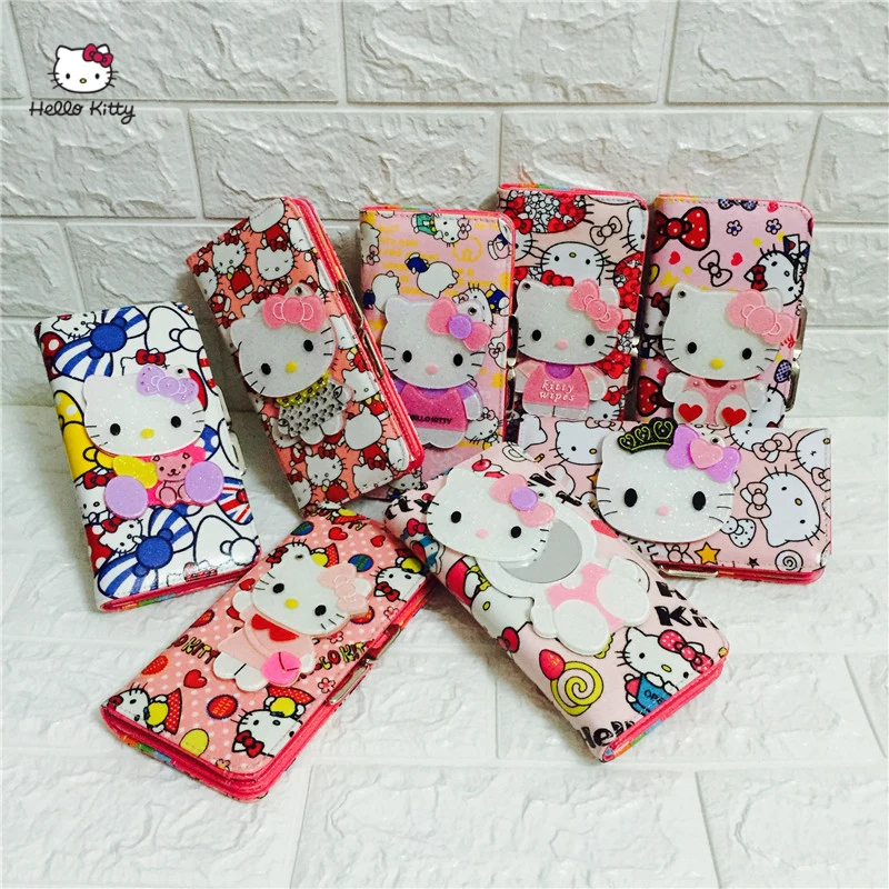 Модный женский короткий кошелек HELLO KITTY с героями мультфильмов милый детский