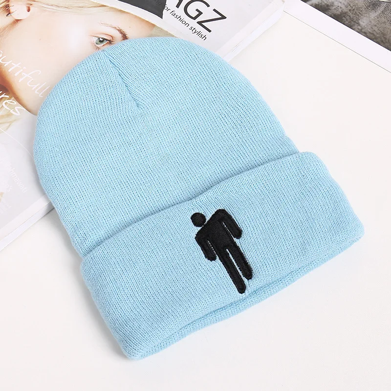 

Knitted Skullies New Embroidered Lilliputian Melon Skin Cap Korean Version Solid Men Women European American Casual Fashion Hat