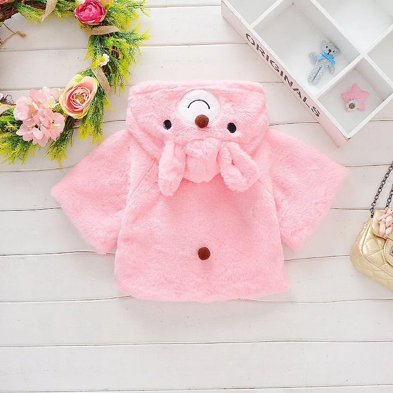 

2019 New Baby Toddler Girls Clothes Winter Warm Infant Fur Coat Princess Outerwear Cloak Jacket Kids Cute Coat Clothes