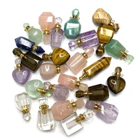 perfume bottle natural stone aromatherapy bottle pendant ladies fashion necklace pendant diy handmade jewelry accessories