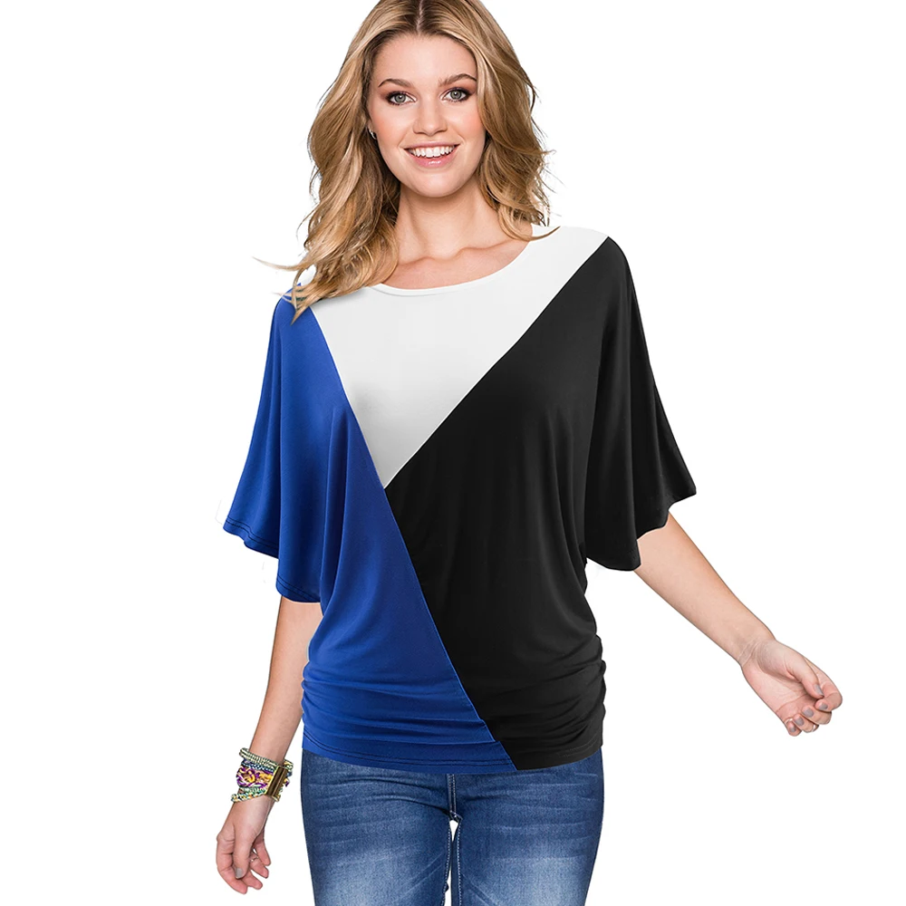 Женская футболка с драпировкой Nice-forever Повседневная Свободная Мягкая