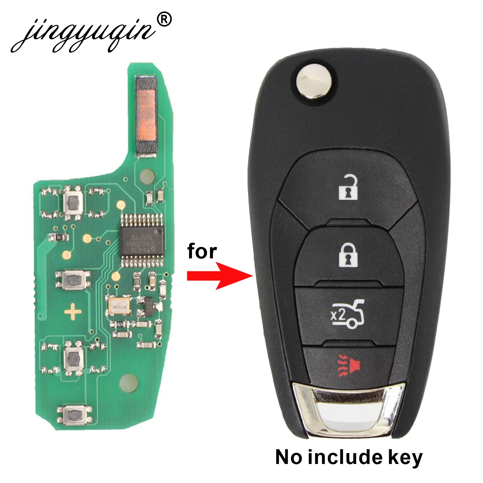 Jingyuqin 2/3/4 кнопки дистанционного ключа печатной платы fob ID46 чип для Chevrolet Cruze 433 МГц с