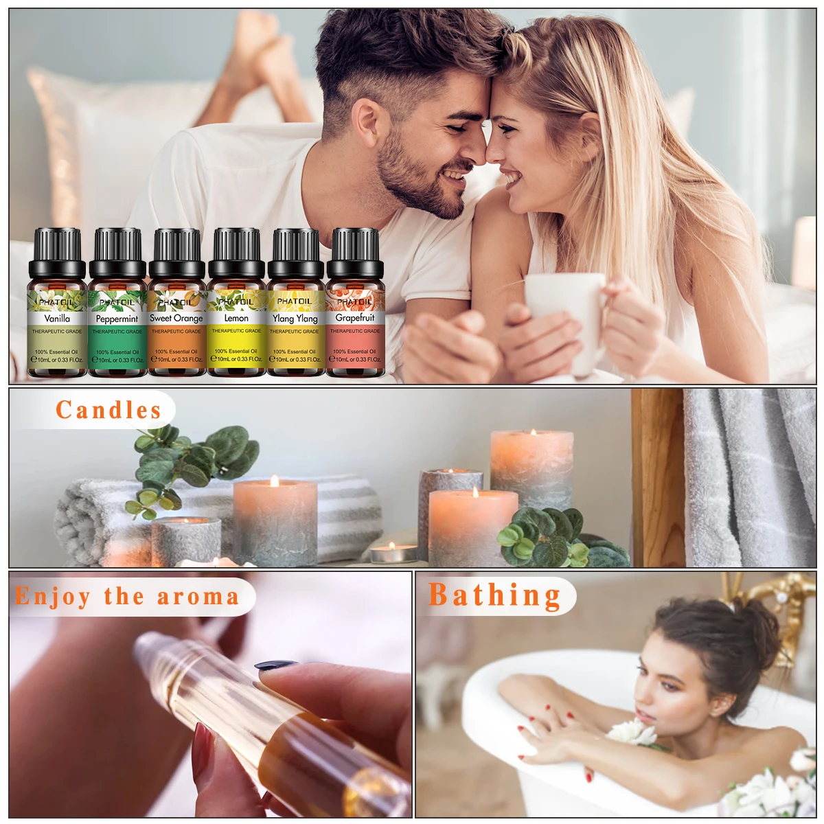 Набор ароматических масел премиум-класса 6 шт. ароматические диффузоры эфирные