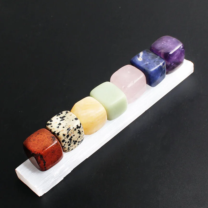 1 шт. селенит с кристаллами квадратный исцеляющий борад Йога 7 Чакра неправильной