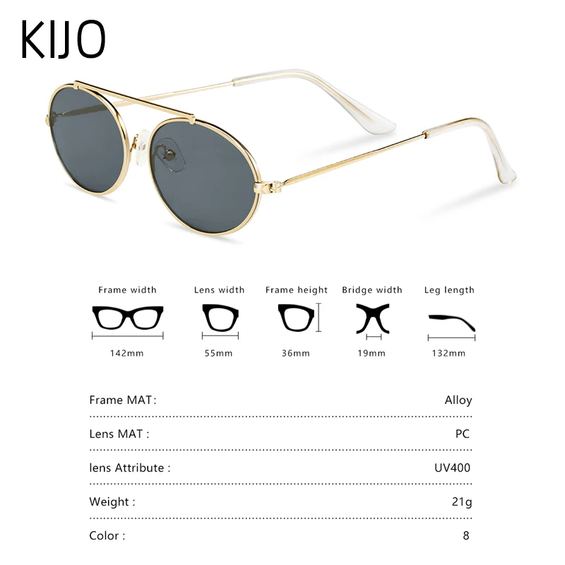 

2020 new round sunglasses metal ladies multicolor quality transparent glasses ladies shading fashion retro sunglasses