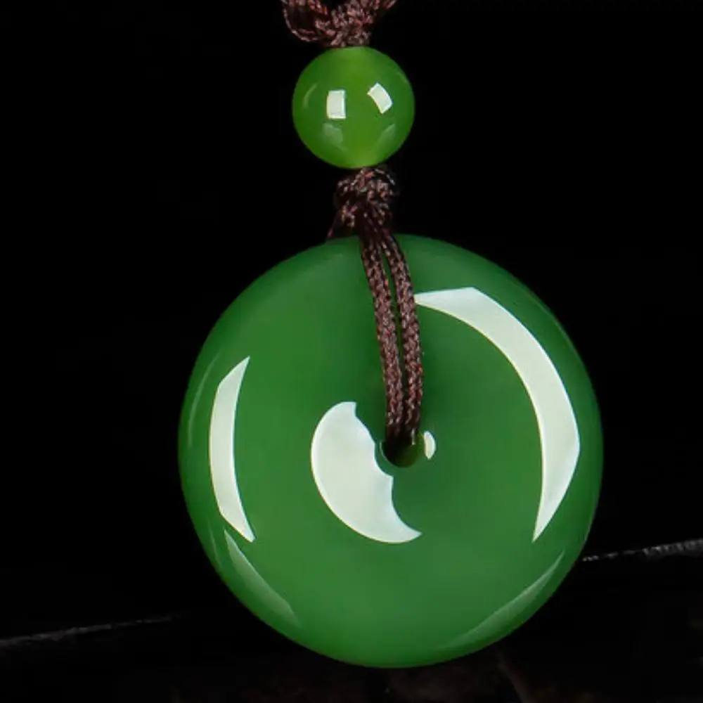 

Beautiful Hetian jade safety buckle pendant Jasper safety buckle luck Pendant AAAA