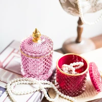 glass aromatherapy jar cotton swab storage bottle with lid household jewelry jar candy box glass container gift home decoration