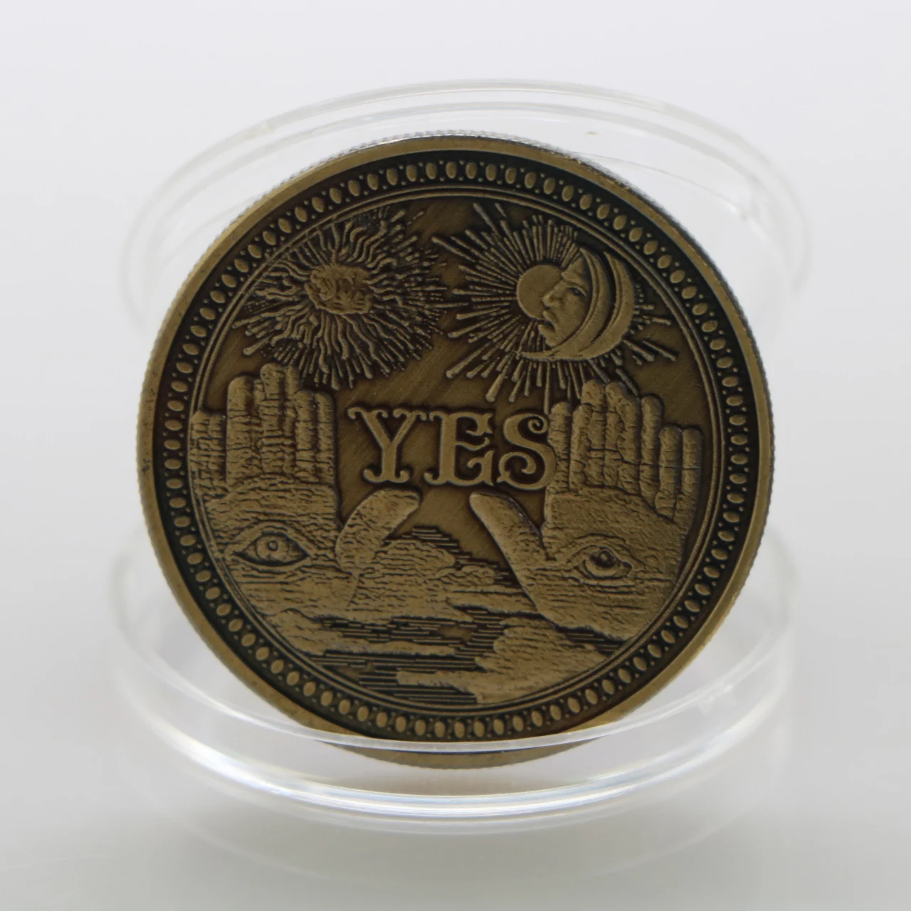 Да или нет череп бронзовое покрытие памятный сувенир вызов Коллекционная